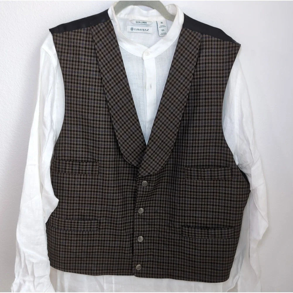 Vintage The Frontier Clothing Co. Men's Large 100% Wool Western Vest Waistcoat
